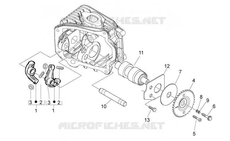 Camshaft Aprilia APRILIA-SCOOTER 125 SPORT-CITY 2008  Sport City ONE 4T E3