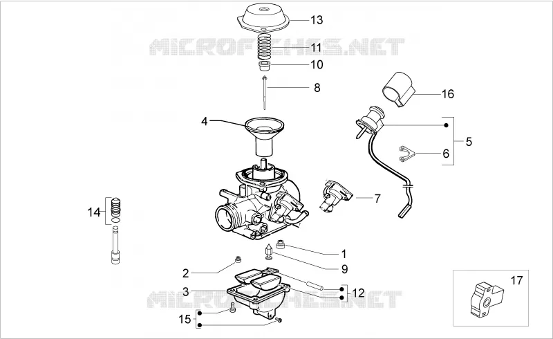 Carburettor II Aprilia APRILIA-SCOOTER 125 SPORT-CITY 2009  Sport City ONE 4T E3