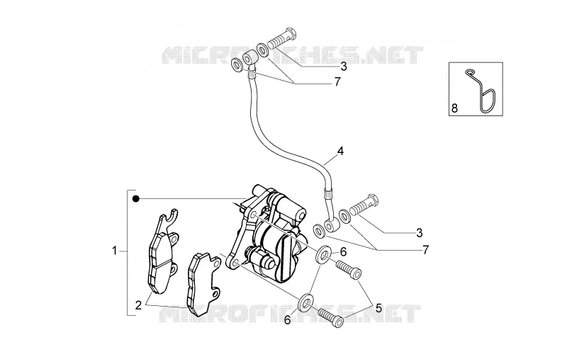 Front caliper I Aprilia APRILIA-SCOOTER 125 SPORT-CITY 2010  Sport City ONE 4T E3