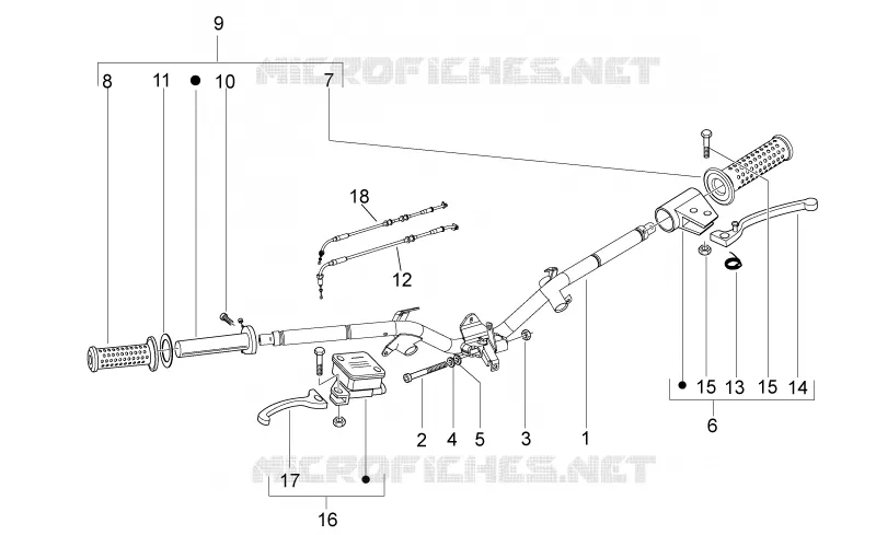 Handlebar Aprilia APRILIA-SCOOTER 125 SPORT-CITY 2010  Sport City ONE 4T E3
