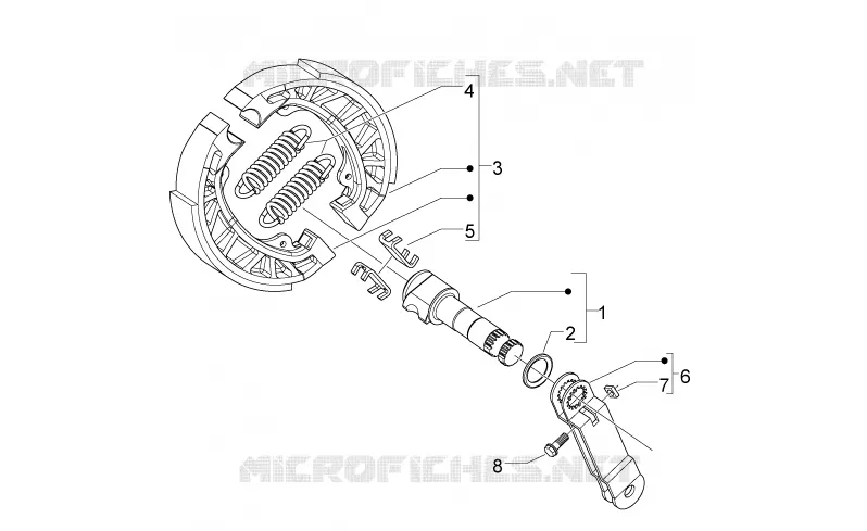Rear brake Aprilia APRILIA-SCOOTER 125 SPORT-CITY 2009  Sport City ONE 4T E3