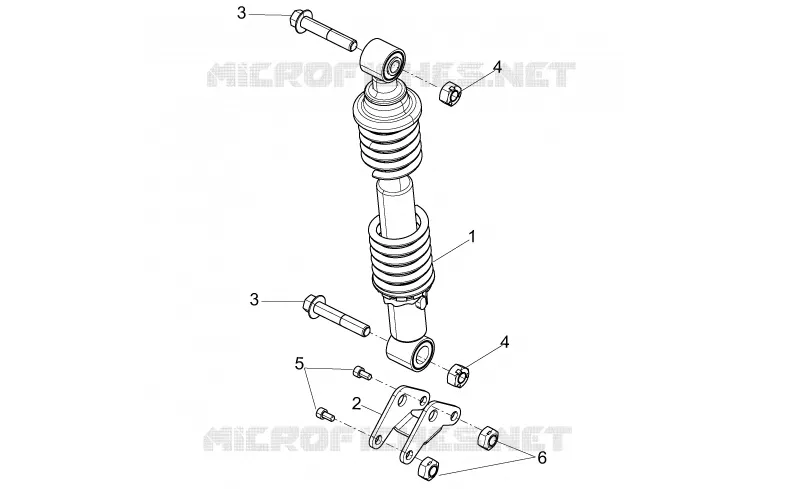 Rear shock absorber Aprilia APRILIA-SCOOTER 125 SPORT-CITY 2010  Sport City ONE 4T E3
