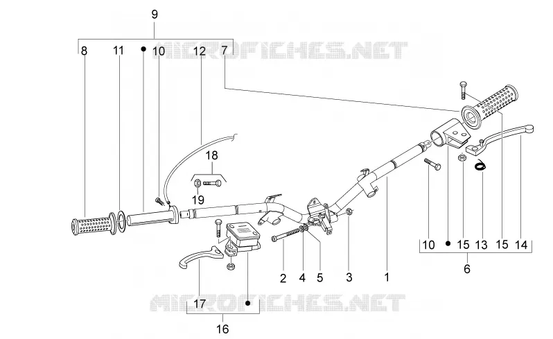 Handlebar Aprilia APRILIA-SCOOTER 50 SPORT-CITY 2009  Sport City ONE 2T 2V E3