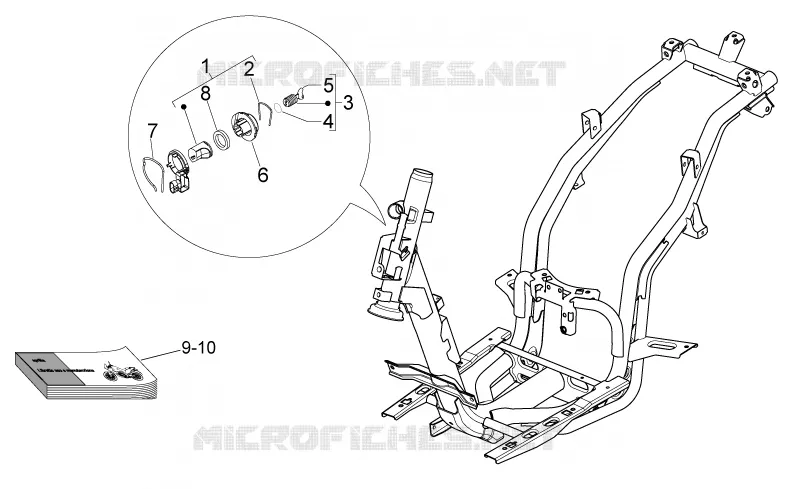 Lock hardware kit Aprilia APRILIA-SCOOTER 50 SPORT-CITY 2011  Sport City ONE 2T 2V E3
