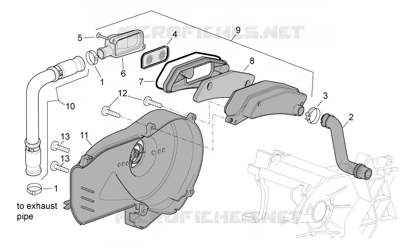 Secondary air Aprilia APRILIA-SCOOTER 50 SPORT-CITY 2010  Sport City ONE 2T 2V E3