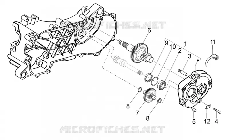 Transmission Aprilia APRILIA-SCOOTER 50 SPORT-CITY 2009  Sport City ONE 2T 2V E3