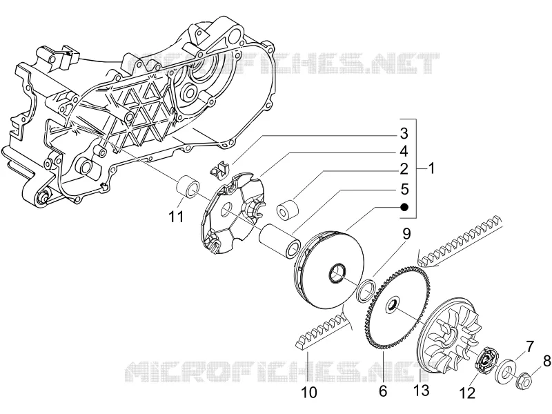 Variator Aprilia APRILIA-SCOOTER 50 SPORT-CITY 2008  Sport City ONE 2T 2V E3