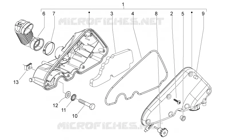 Air box Aprilia APRILIA-SCOOTER 50 SPORT-CITY 2009  Sport City ONE 4T 2V E2