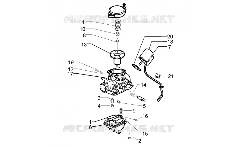 Carburettor II Aprilia APRILIA-SCOOTER 50 SPORT-CITY 2008  Sport City ONE 4T 2V E2