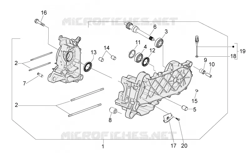 Crankcase Aprilia APRILIA-SCOOTER 50 SPORT-CITY 2010  Sport City ONE 4T 2V E2