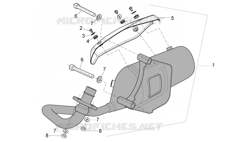 Exhaust unit Aprilia APRILIA-SCOOTER 50 SPORT-CITY 2009  Sport City ONE 4T 2V E2