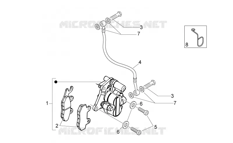 Front caliper I Aprilia APRILIA-SCOOTER 50 SPORT-CITY 2009  Sport City ONE 4T 2V E2