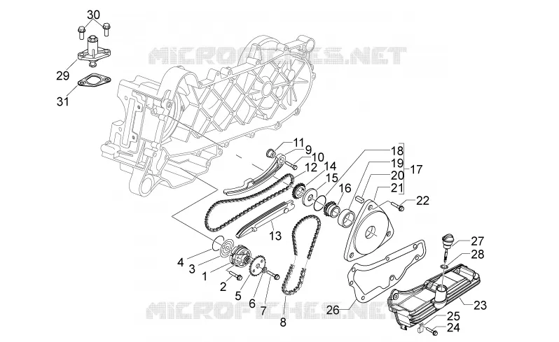 Oil pump Aprilia APRILIA-SCOOTER 50 SPORT-CITY 2009  Sport City ONE 4T 2V E2