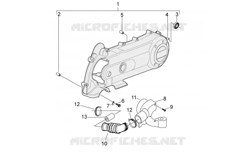 Variator cover Aprilia APRILIA-SCOOTER 50 SPORT-CITY 2009  Sport City ONE 4T 2V E2