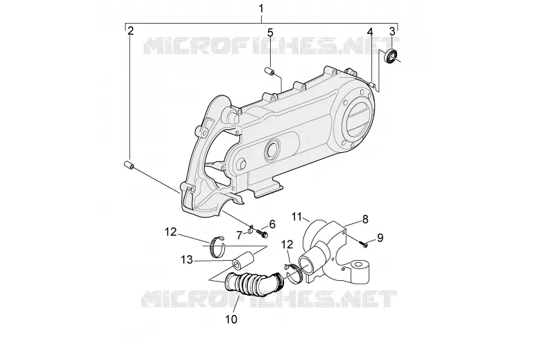 Variator cover Aprilia APRILIA-SCOOTER 50 SPORT-CITY 2011  Sport City ONE 4T 4V