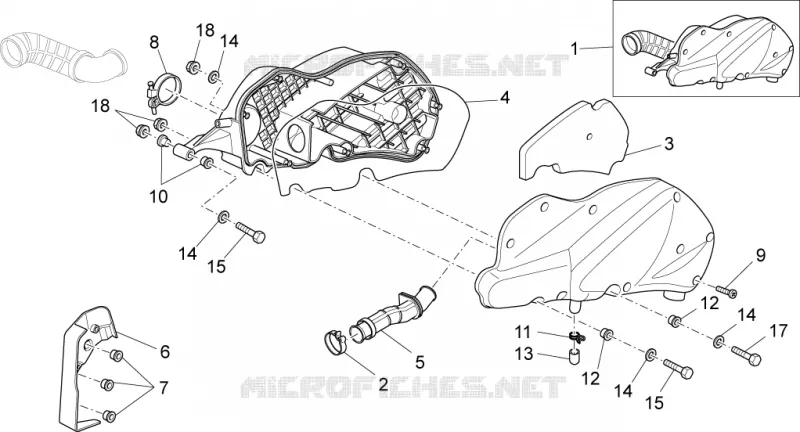 Air box Aprilia APRILIA-SCOOTER 125 SPORT-CITY 2012  Sport City Street 4T 4V E3