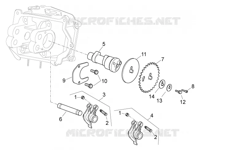 Camshaft Aprilia APRILIA-SCOOTER 125 SPORT-CITY 2012  Sport City Street 4T 4V E3