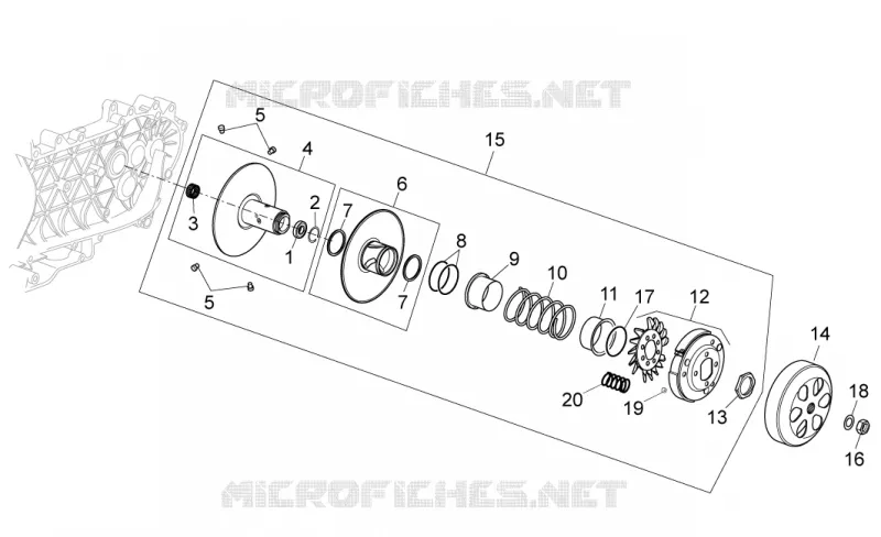 Clutch Aprilia APRILIA-SCOOTER 125 SPORT-CITY 2012  Sport City Street 4T 4V E3
