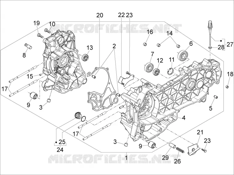 Crankcase Aprilia APRILIA-SCOOTER 125 SPORT-CITY 2012  Sport City Street 4T 4V E3