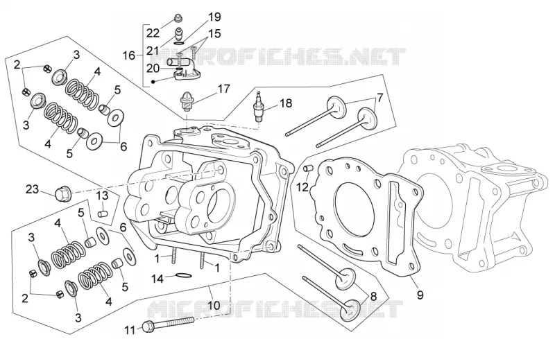 Cylinder head Aprilia APRILIA-SCOOTER 125 SPORT-CITY 2012  Sport City Street 4T 4V E3
