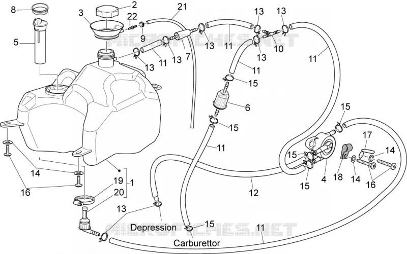 Fuel tank Aprilia APRILIA-SCOOTER 125 SPORT-CITY 2012  Sport City Street 4T 4V E3