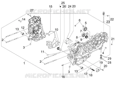 Crankcase Aprilia APRILIA-SCOOTER 300 SPORT-CITY 2012  Sport City Street 4T 4V E3