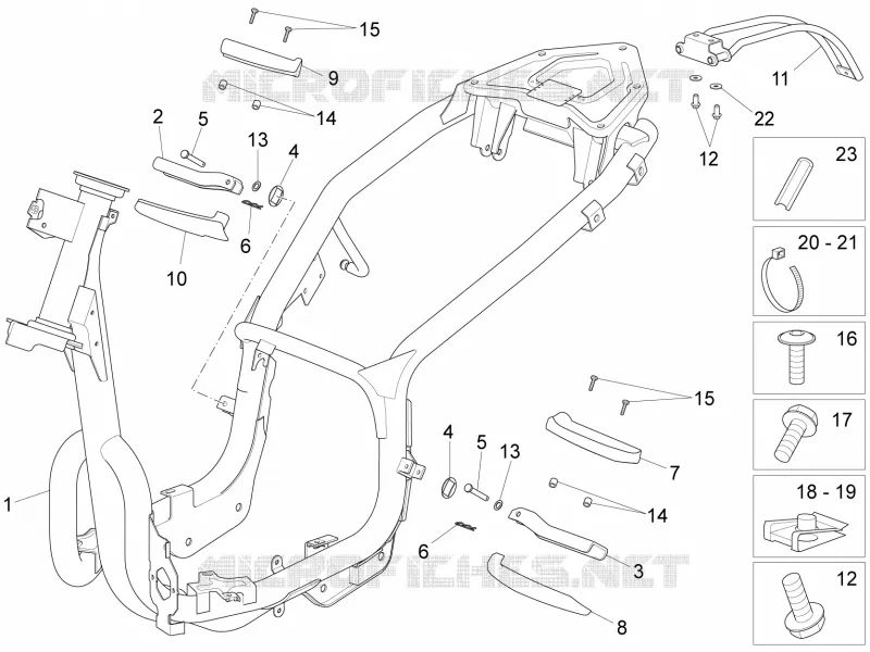 Frame Aprilia APRILIA-SCOOTER 300 SPORT-CITY 2012  Sport City Street 4T 4V E3