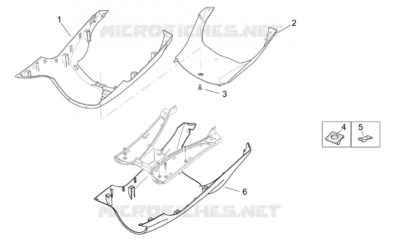 Central body - Underpanel Aprilia APRILIA-SCOOTER 125 SR 2001  SR