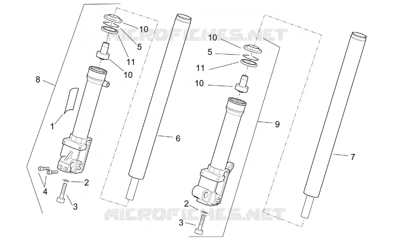 Front fork II Aprilia APRILIA-SCOOTER 150 SR 2000  SR