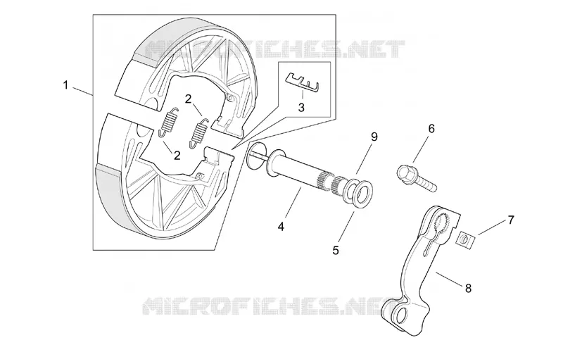Rear brake Aprilia APRILIA-SCOOTER 150 SR 1999  SR