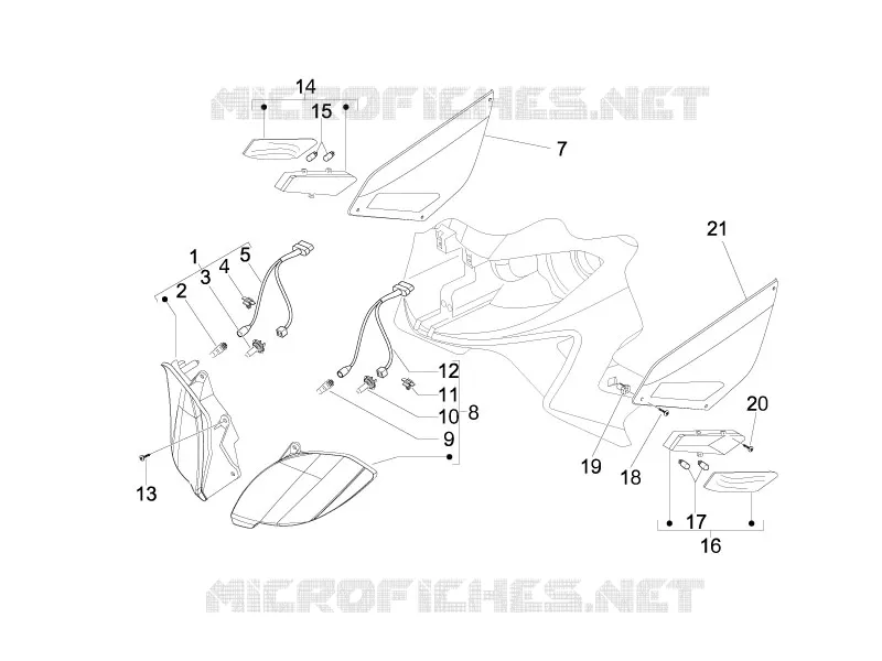 Front headlamps - Turn signal lamps Aprilia APRILIA-SCOOTER 300 SR 2013  SR MAX