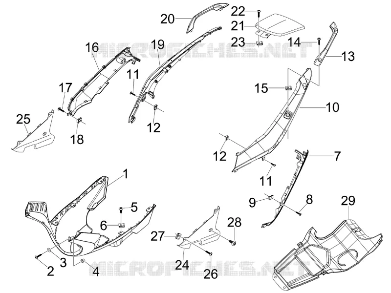 Side cover - Spoiler Aprilia APRILIA-SCOOTER 300 SR 2013  SR MAX