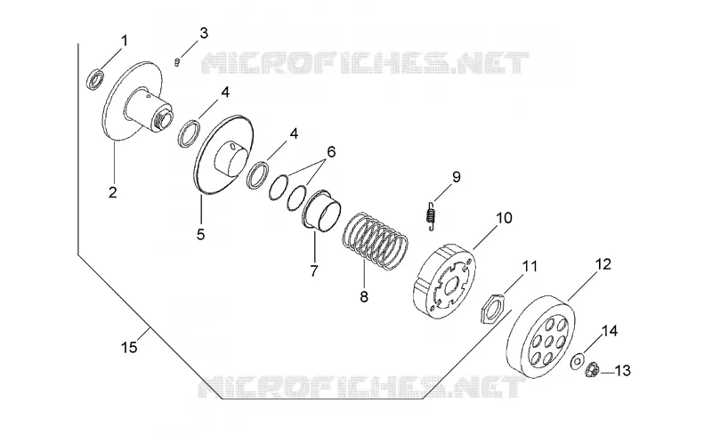 Clutch Aprilia APRILIA-SCOOTER 50 SR 1995  SR AIR (Horizontal cylinder)