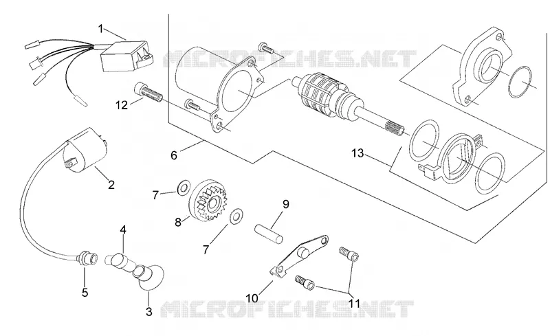 Ignition unit Aprilia APRILIA-SCOOTER 50 SR 1996  SR AIR (Horizontal cylinder)