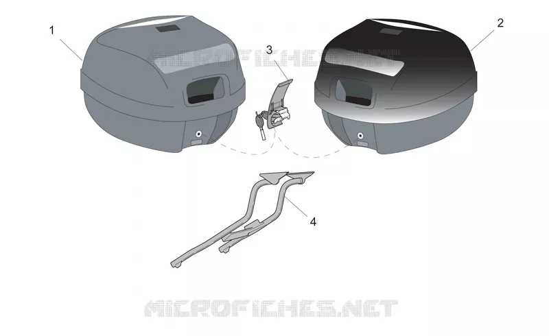 Acc. - Top/cases, side cases Aprilia APRILIA-SCOOTER 50 SR 1999  SR AIR