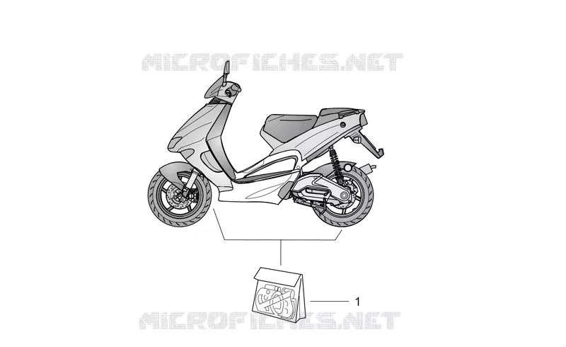 Central body decal set Aprilia APRILIA-SCOOTER 50 SR 2000  SR AIR