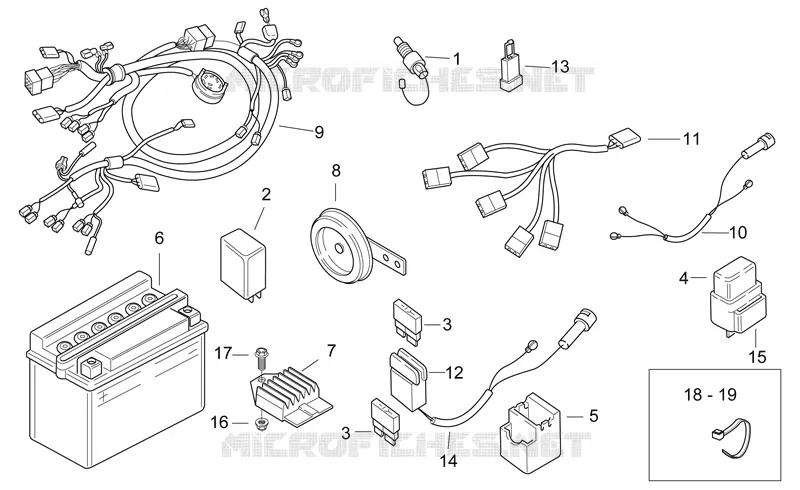 Electrical system Aprilia APRILIA-SCOOTER 50 SR 1997  SR AIR