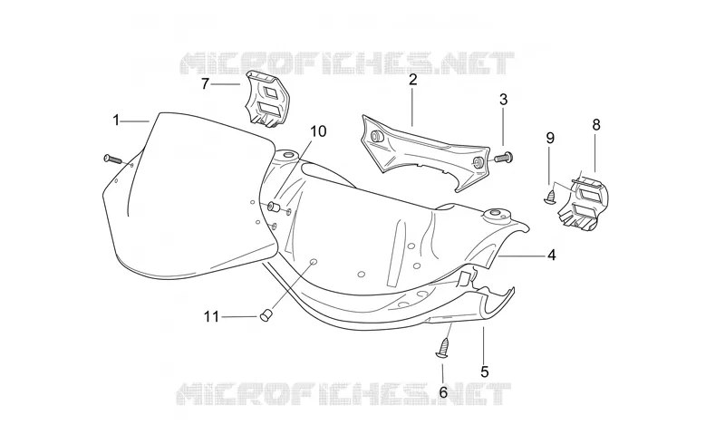 Front body I Aprilia APRILIA-SCOOTER 50 SR 2001  SR AIR