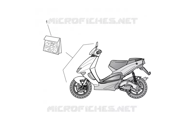 Front body decal set Aprilia APRILIA-SCOOTER 50 SR 1997  SR AIR