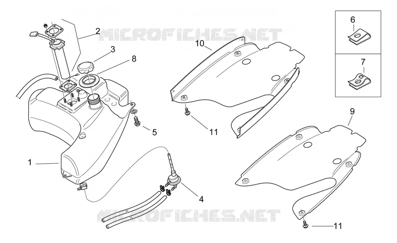Fuel tank Aprilia APRILIA-SCOOTER 50 SR 1998  SR AIR