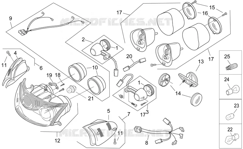 Lights Aprilia APRILIA-SCOOTER 50 SR 1999  SR AIR