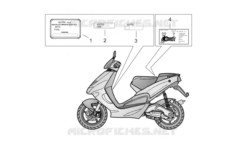 Plate set Aprilia APRILIA-SCOOTER 50 SR 1998  SR AIR
