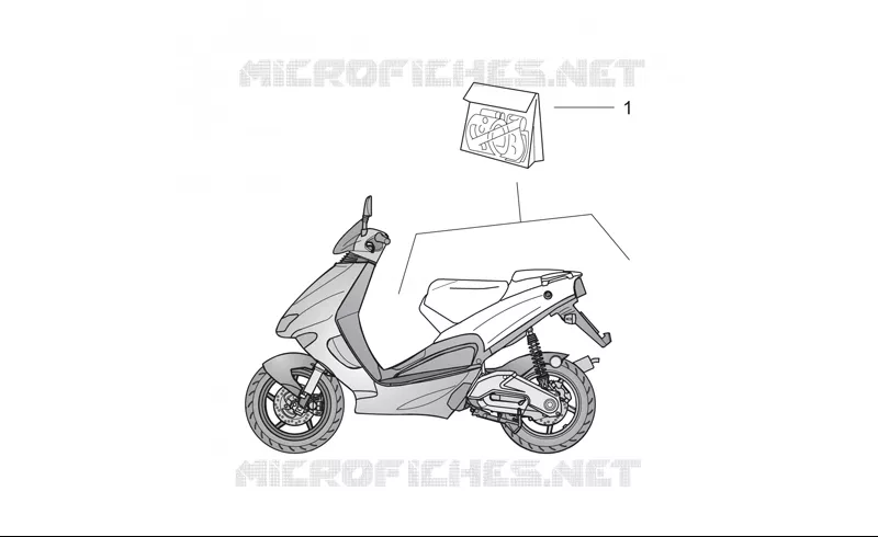 Rear body decal set Aprilia APRILIA-SCOOTER 50 SR 2000  SR AIR