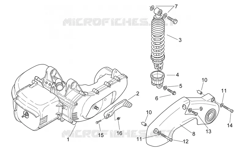 Shock absorber Aprilia APRILIA-SCOOTER 50 SR 1999  SR AIR