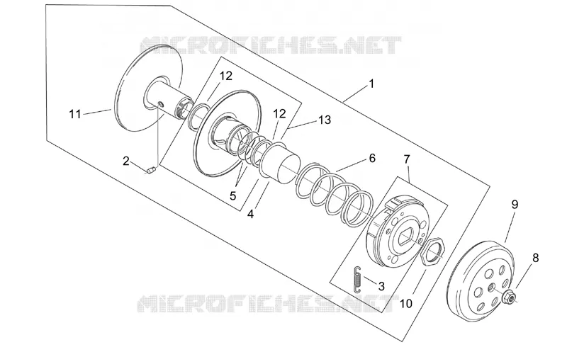 Adler clutch Aprilia APRILIA-SCOOTER 50 SR 2000  SR H2O (Ditech+Carb.)