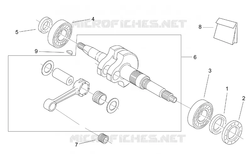 Drive shaft Aprilia APRILIA-SCOOTER 50 SR 2001  SR H2O (Ditech+Carb.)