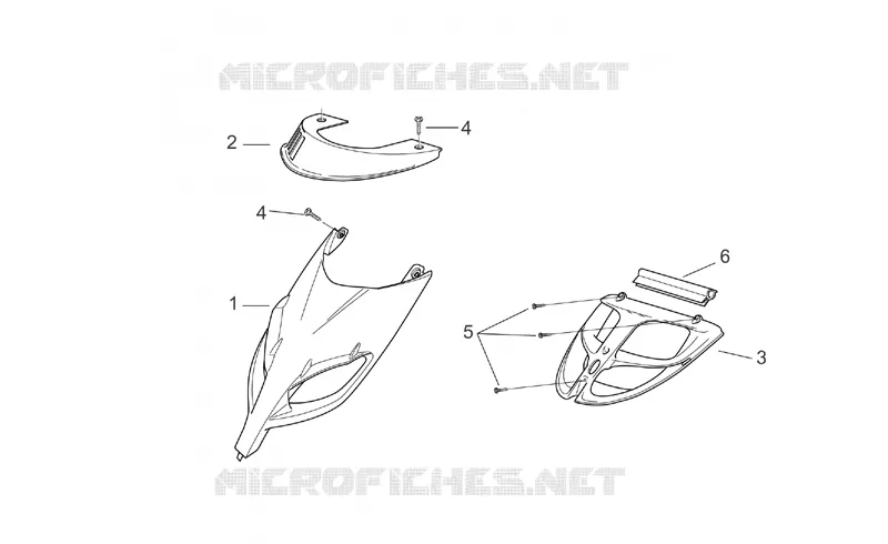 Front body II Aprilia APRILIA-SCOOTER 50 SR 2001  SR H2O (Ditech+Carb.)