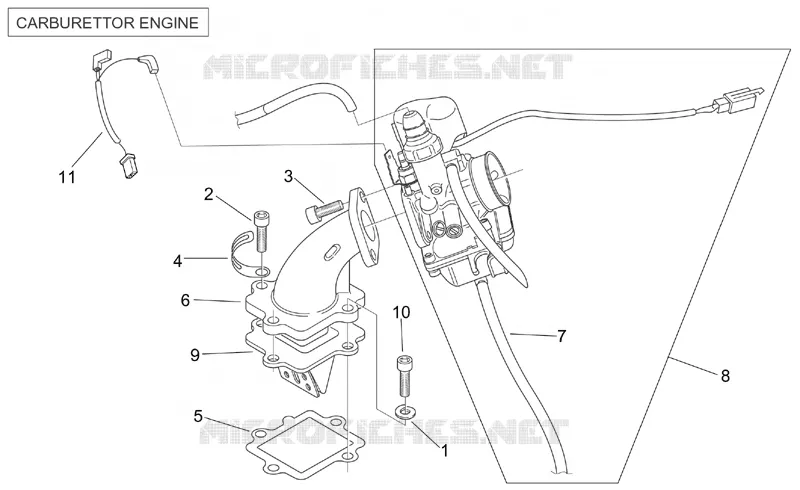 Supply (Carburettor) Aprilia APRILIA-SCOOTER 50 SR 2001  SR H2O (Ditech+Carb.)