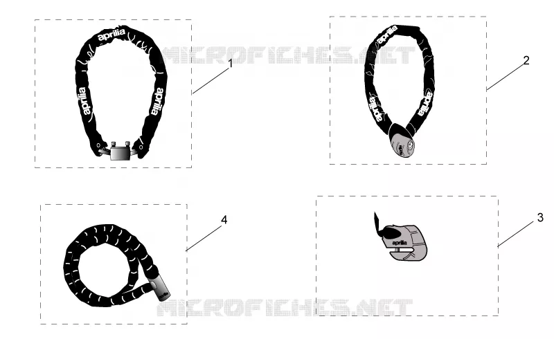 Acc. - Mechanics anti-theft Aprilia APRILIA-SCOOTER 50 SR 2002  SR H2O (Ditech E2)