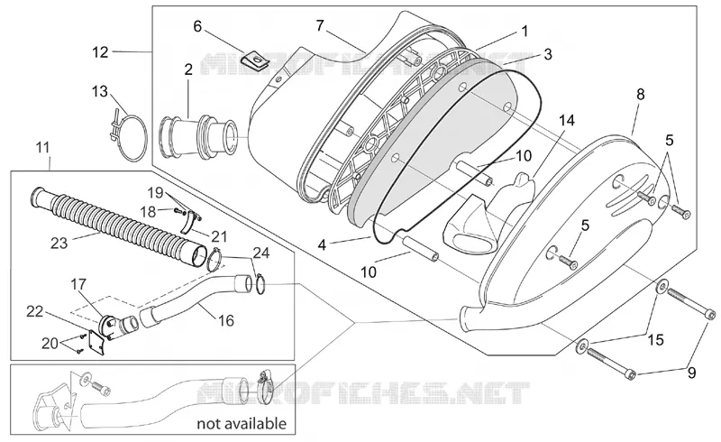 Air box Aprilia APRILIA-SCOOTER 50 SR 2004  SR H2O (Ditech E2)